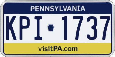 PA license plate KPI1737