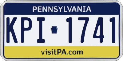 PA license plate KPI1741