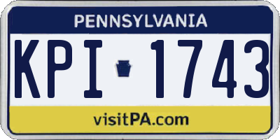 PA license plate KPI1743