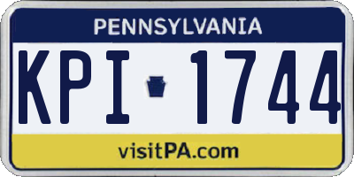 PA license plate KPI1744