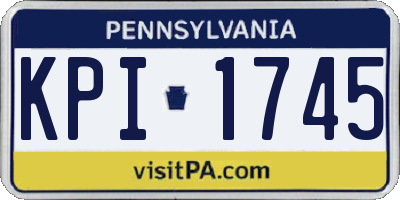 PA license plate KPI1745