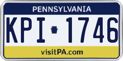 PA license plate KPI1746