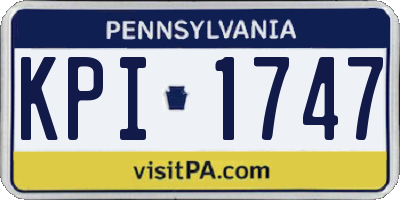 PA license plate KPI1747