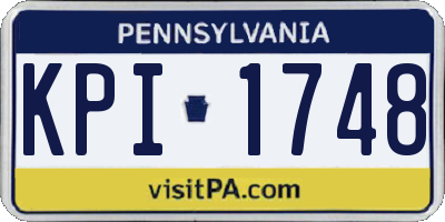 PA license plate KPI1748
