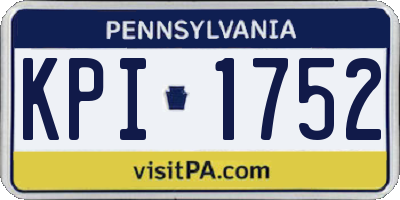 PA license plate KPI1752