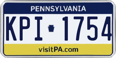 PA license plate KPI1754