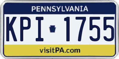 PA license plate KPI1755