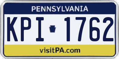 PA license plate KPI1762