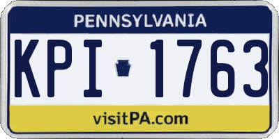 PA license plate KPI1763