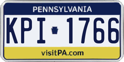 PA license plate KPI1766