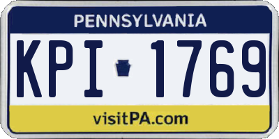 PA license plate KPI1769