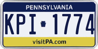 PA license plate KPI1774