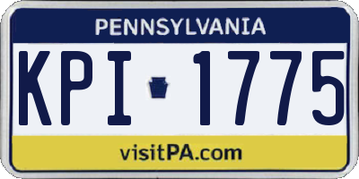 PA license plate KPI1775