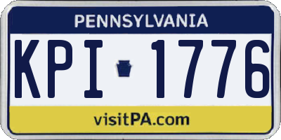 PA license plate KPI1776