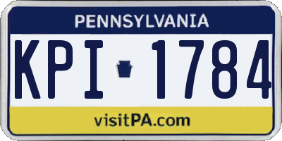 PA license plate KPI1784