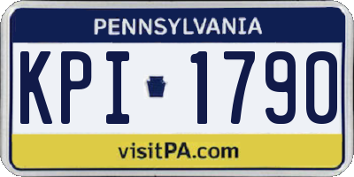 PA license plate KPI1790
