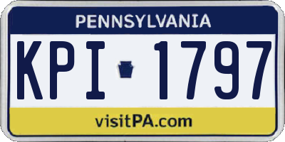 PA license plate KPI1797