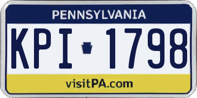 PA license plate KPI1798