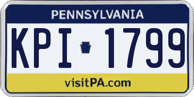 PA license plate KPI1799