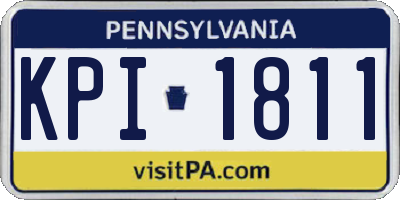 PA license plate KPI1811