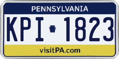 PA license plate KPI1823