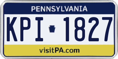 PA license plate KPI1827