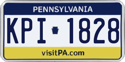 PA license plate KPI1828