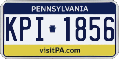 PA license plate KPI1856