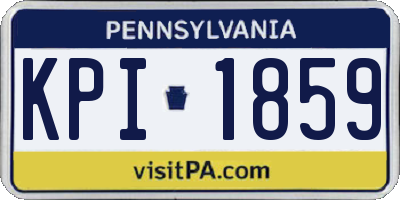PA license plate KPI1859