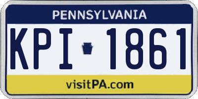 PA license plate KPI1861