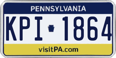 PA license plate KPI1864