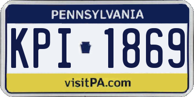 PA license plate KPI1869