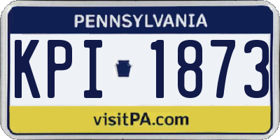 PA license plate KPI1873