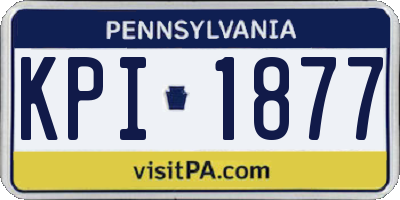 PA license plate KPI1877
