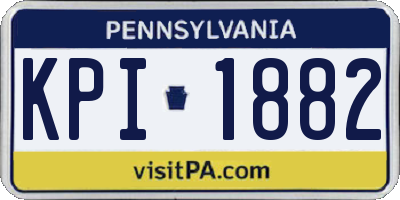PA license plate KPI1882