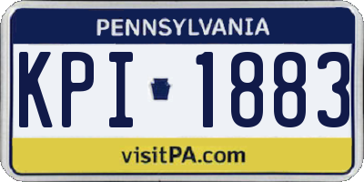 PA license plate KPI1883