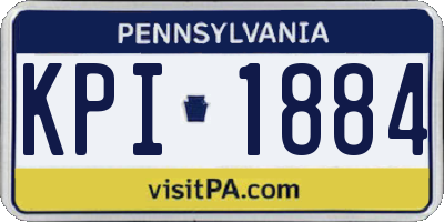 PA license plate KPI1884