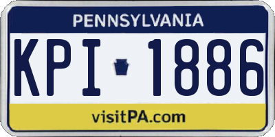 PA license plate KPI1886