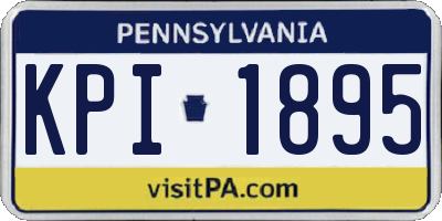PA license plate KPI1895