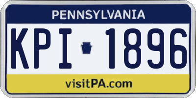 PA license plate KPI1896