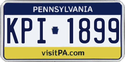 PA license plate KPI1899
