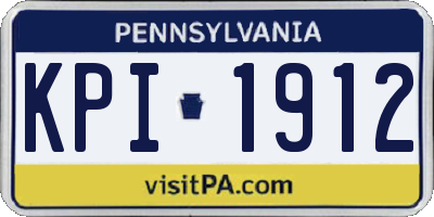 PA license plate KPI1912