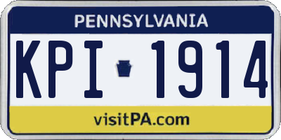 PA license plate KPI1914