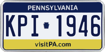 PA license plate KPI1946