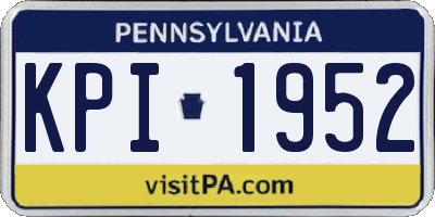 PA license plate KPI1952
