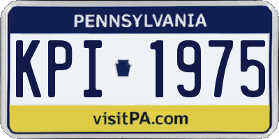 PA license plate KPI1975