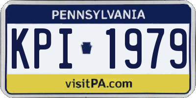 PA license plate KPI1979