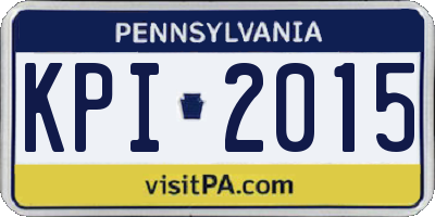 PA license plate KPI2015