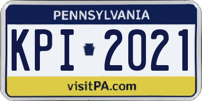 PA license plate KPI2021