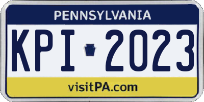 PA license plate KPI2023